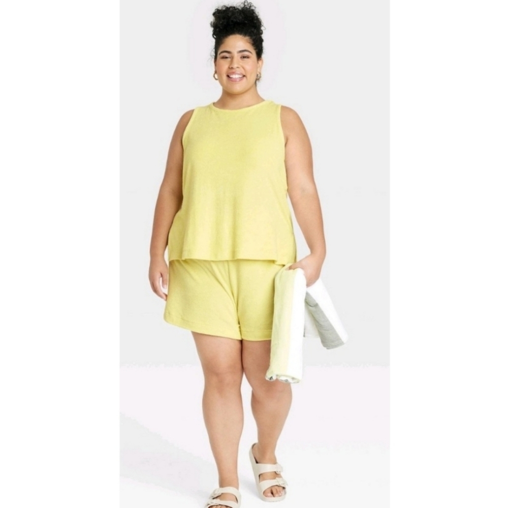 📌FINAL SALE| A. N. D. | Terry Cloth Swimsuit Cover-Up Short Set